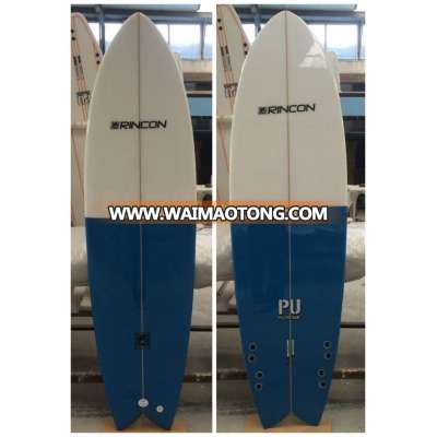 6'0 Fish Surboard, Fishboard Epoxy with FCS Fins and Leash